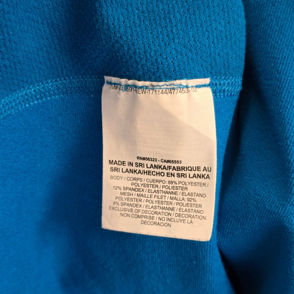 Nike Pro Dri-FIT Mens Blue Long Sleeve Mock Neck Fitted Compression Shirt Medium - Picture 8 of 8